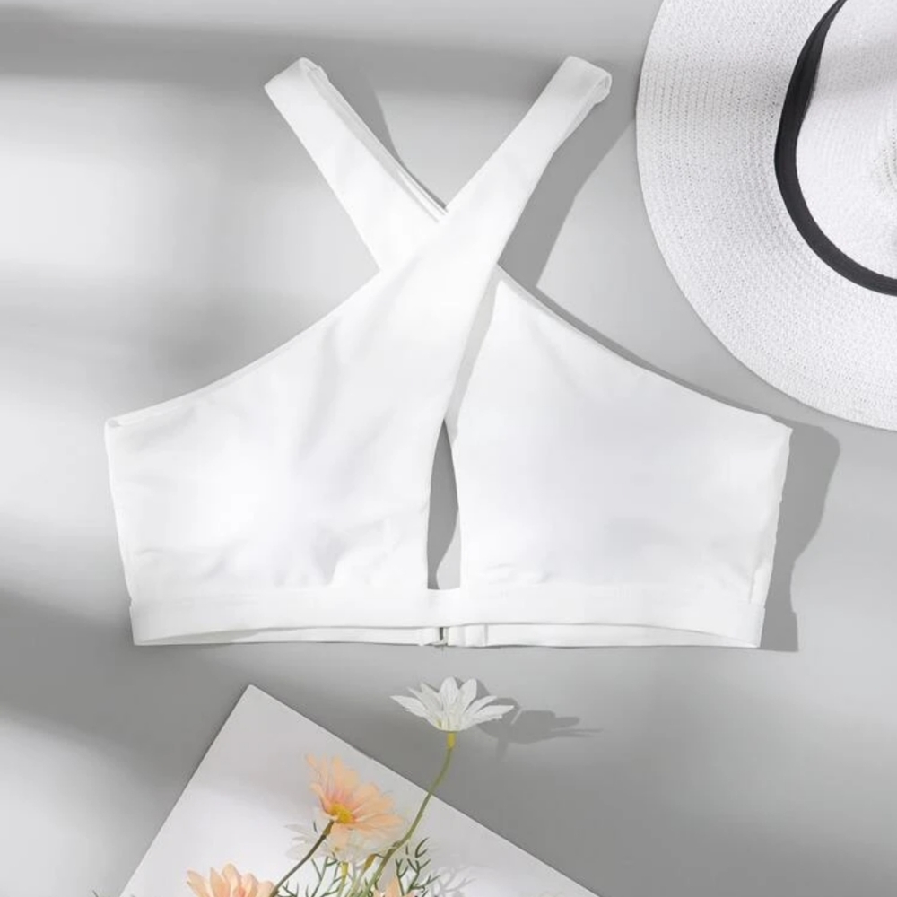 Criss cross bikini top